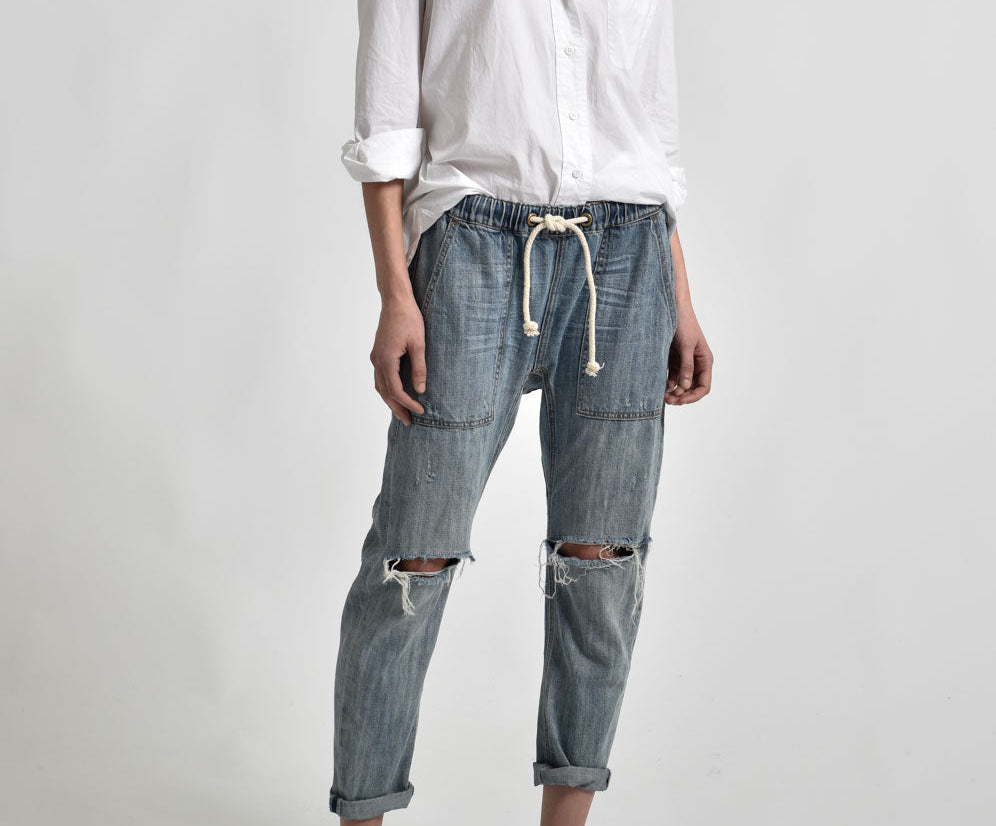 STORM BUOY SHABBIES DRAWSTRING BOYFRIEND JEAN