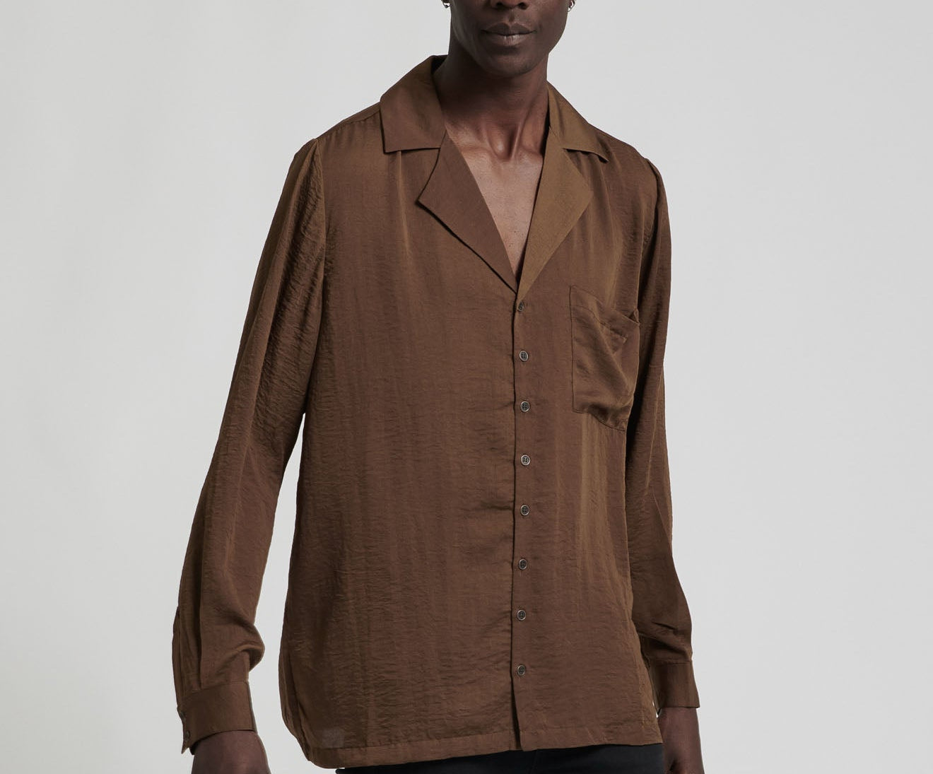 FAUX SILK SHIRT