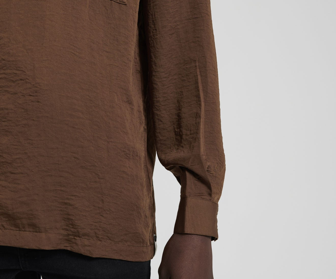 FAUX SILK SHIRT