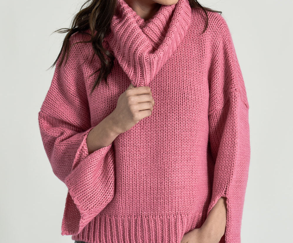 WINONA KEYHOLE ROLL NECK SWEATER