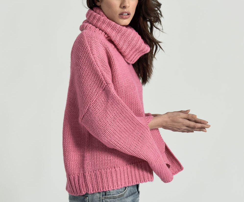 WINONA KEYHOLE ROLL NECK SWEATER