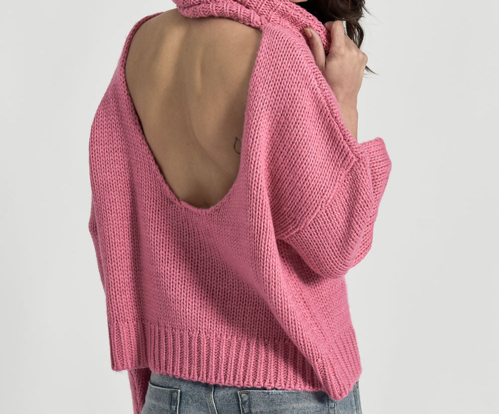 WINONA KEYHOLE ROLL NECK SWEATER