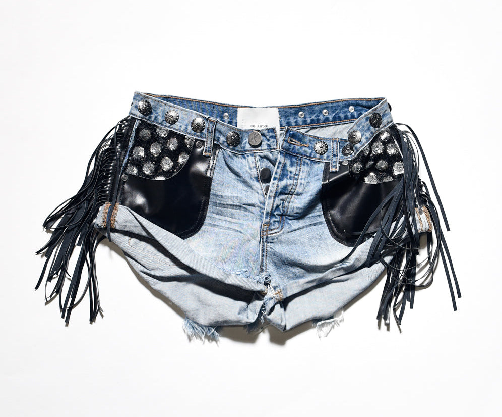 Bandits Low Waist Denim Shorts - Hartland Blue