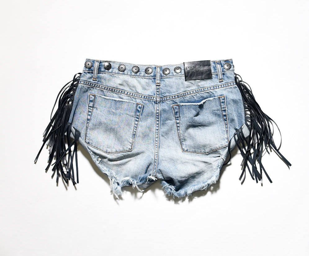 Bandits Low Waist Denim Shorts - Hartland Blue