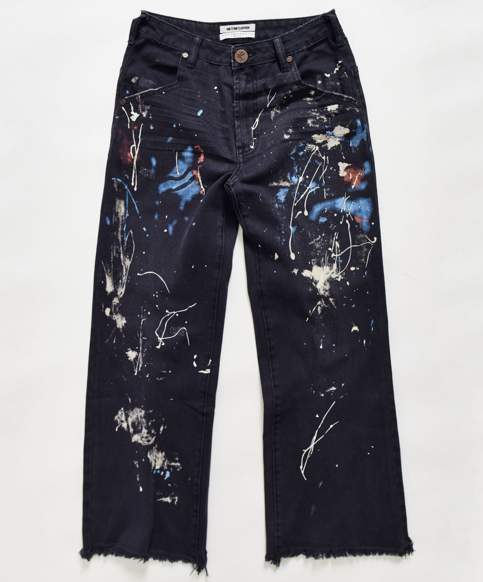 Products Libertines High Waist Cropped Wide Leg Denim Jeans - Midnight Artiste