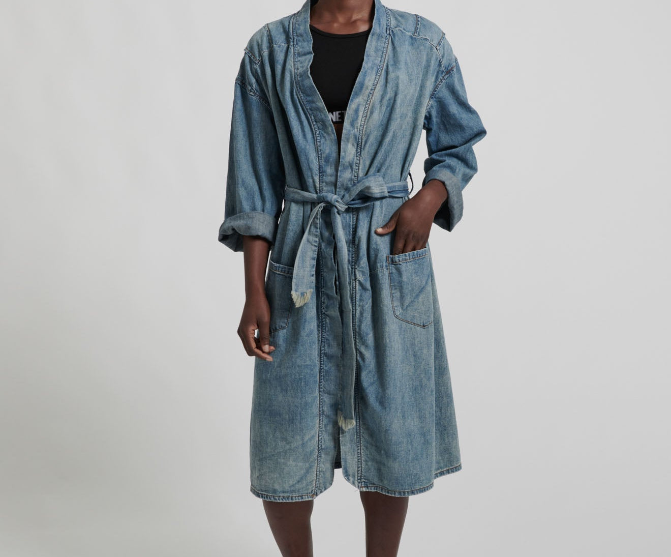 BLUE JACK CHAMBRAY ROBE