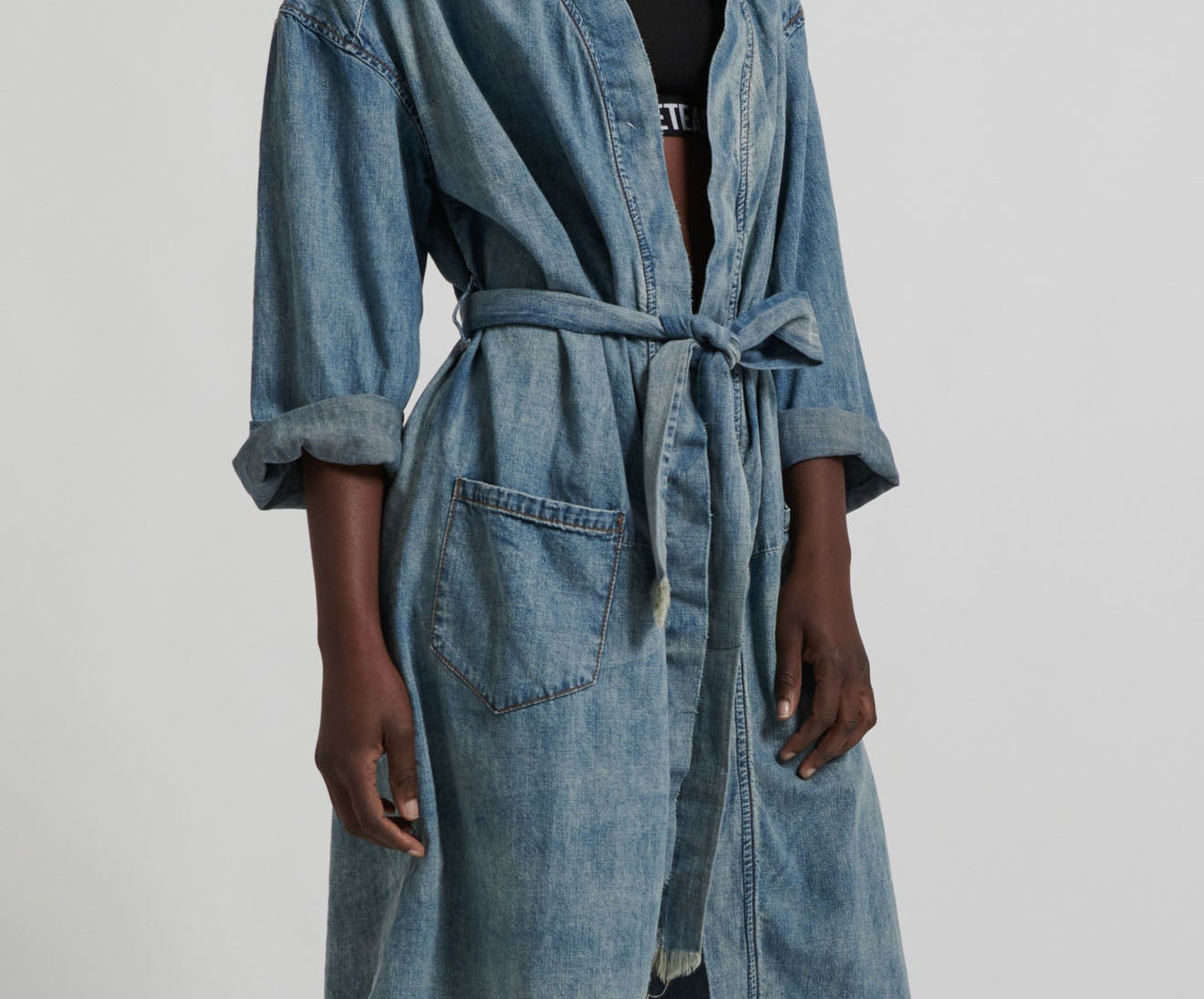 BLUE JACK CHAMBRAY ROBE