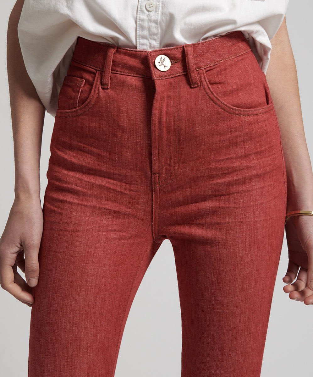 Products VIONA RED FREEBIRDS II SUPER HIGH WAIST SKINNY JEANS