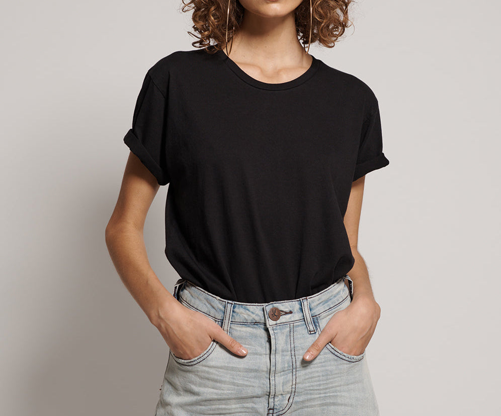 Bandits High Waist Denim Shorts - Mid West Blue