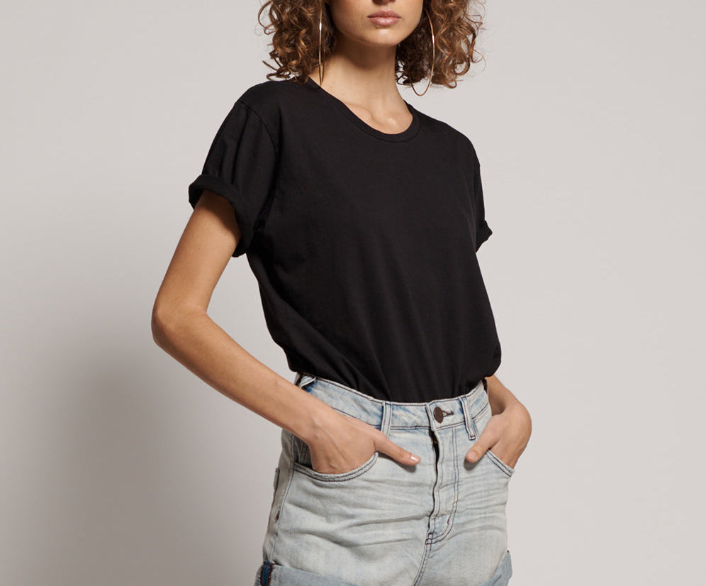 Bandits High Waist Denim Shorts - Mid West Blue