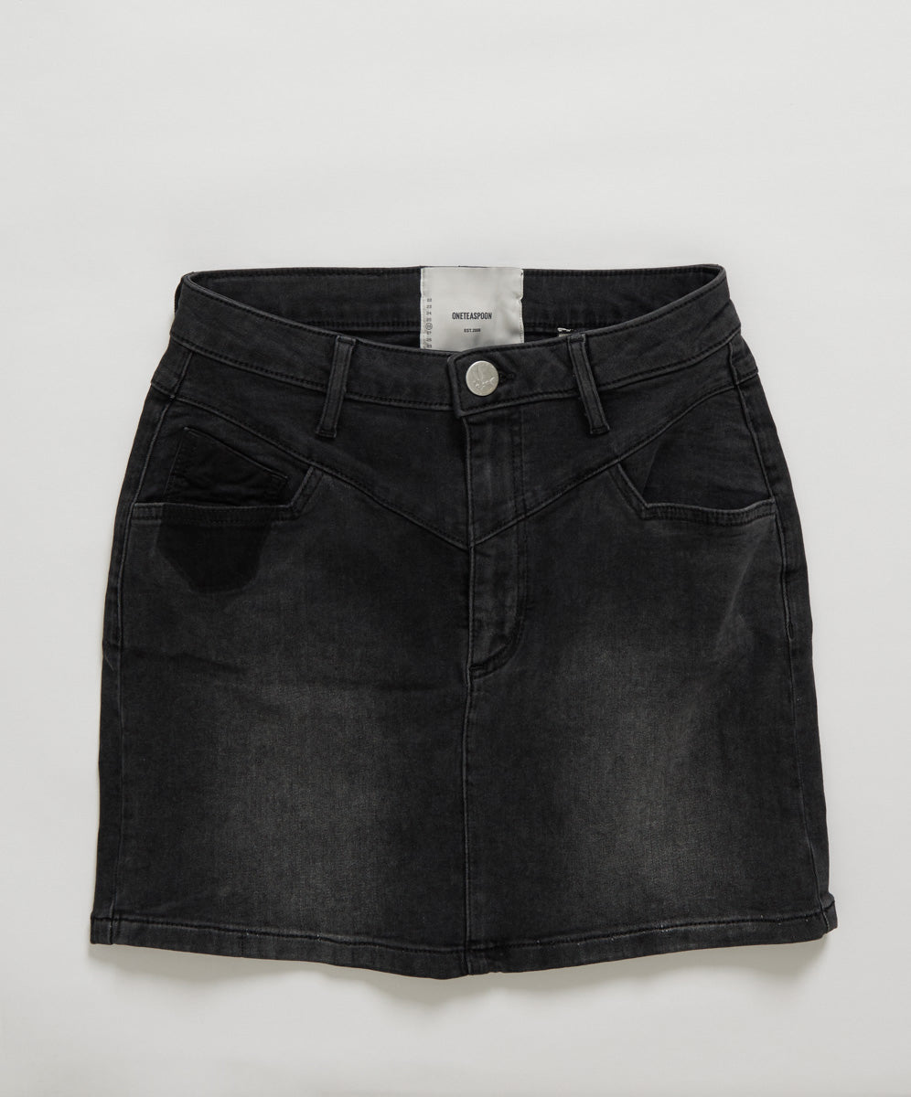 Products BLACK SWAN HIGH WAIST STRETCH PREACHER SKIRT