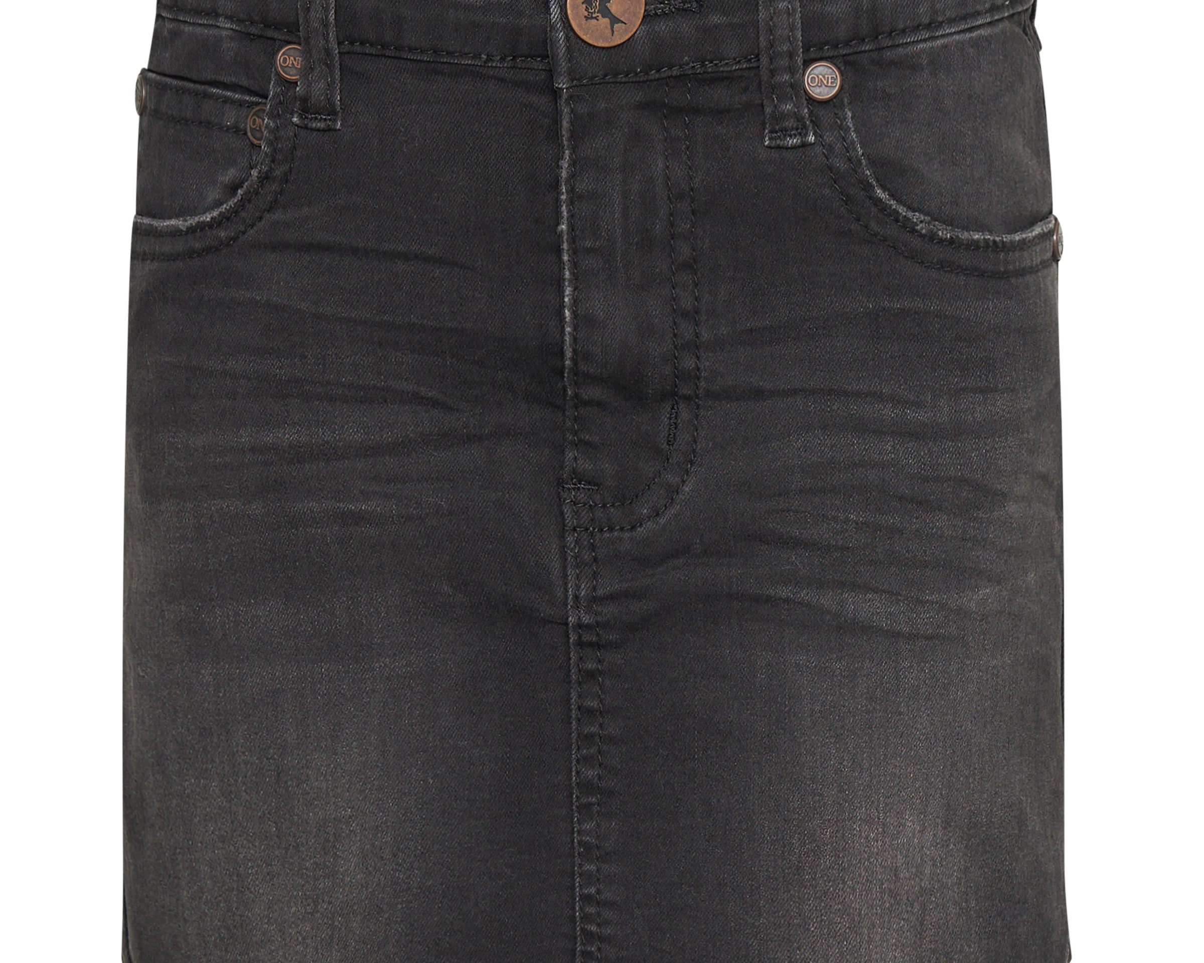 2020 High Waist Mini Denim Skirt - Black Punk