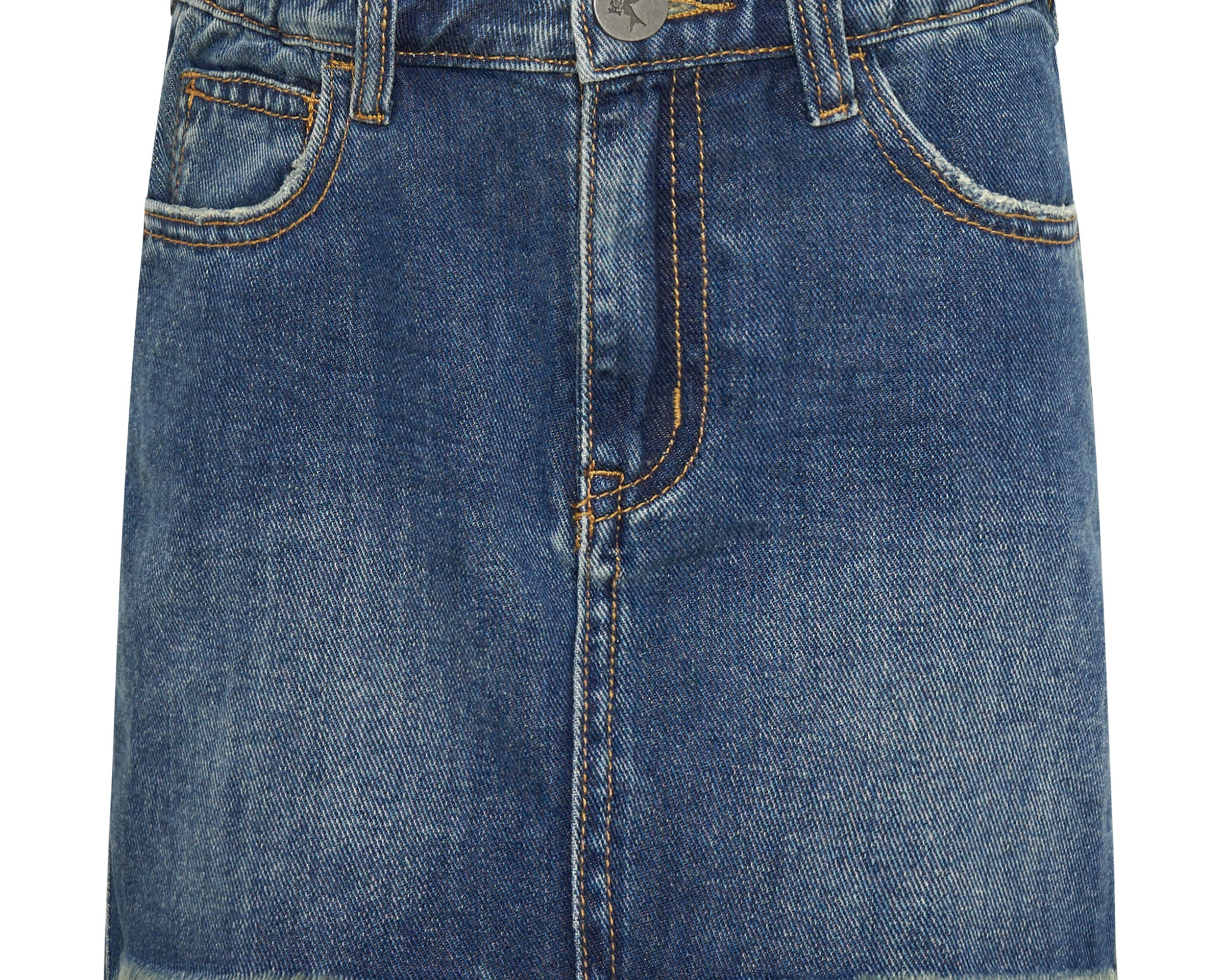2020 High Waist Mini Denim Skirt - Dirty Indigo