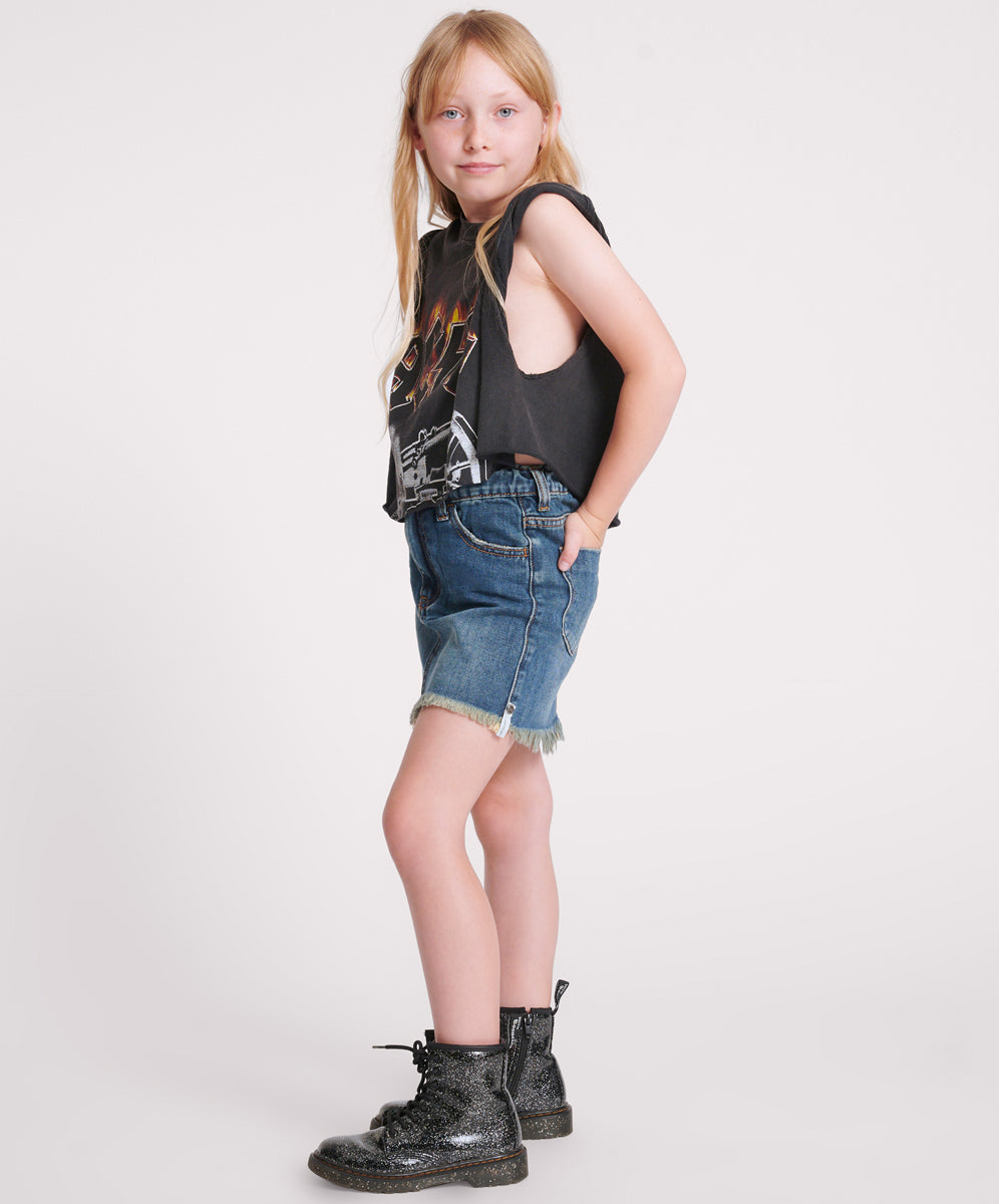 2020 High Waist Mini Denim Skirt - Dirty Indigo | One Teaspoon USA
