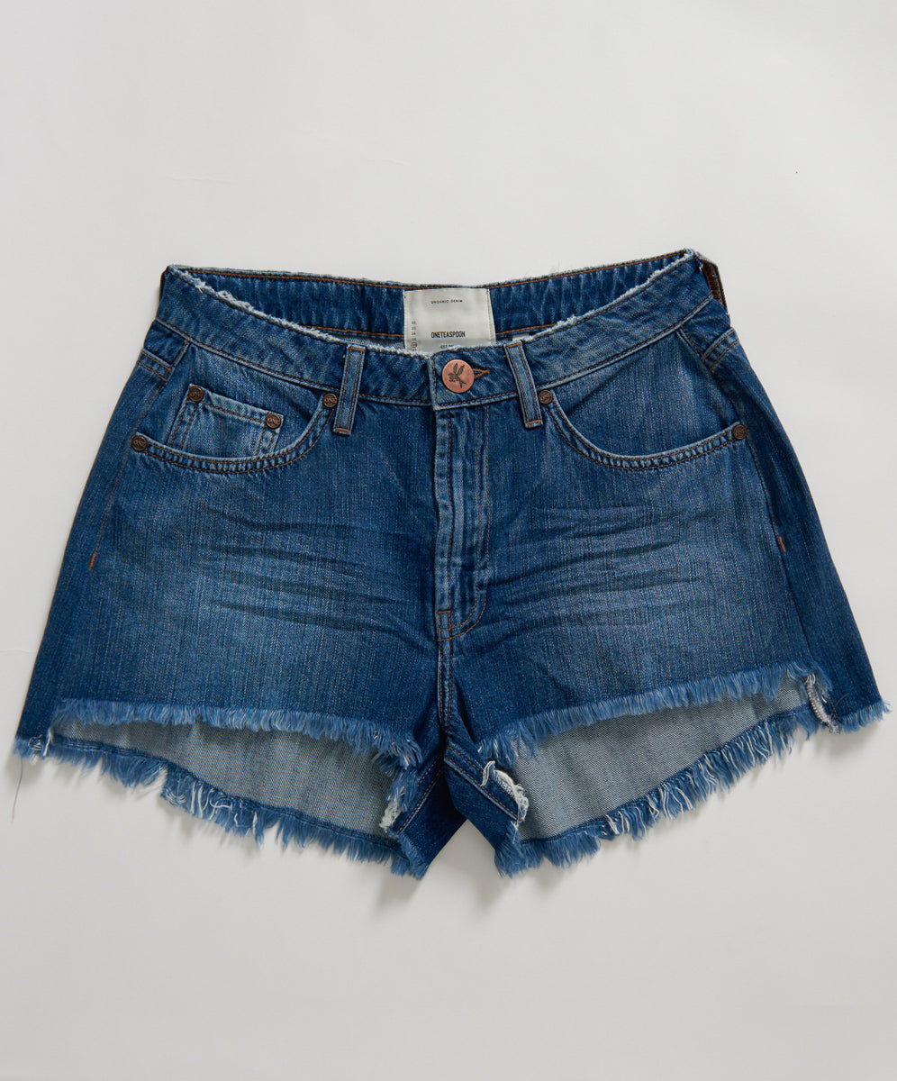 Products ORGANIC SURF BLUE TRUCKERS MID WAIST RELAXED SHORT
