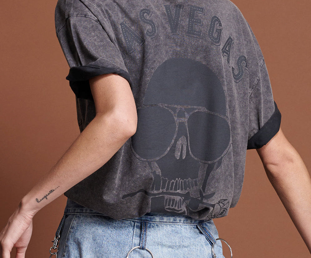 FADED BLACK LAS VEGAS SANTA FE TEE