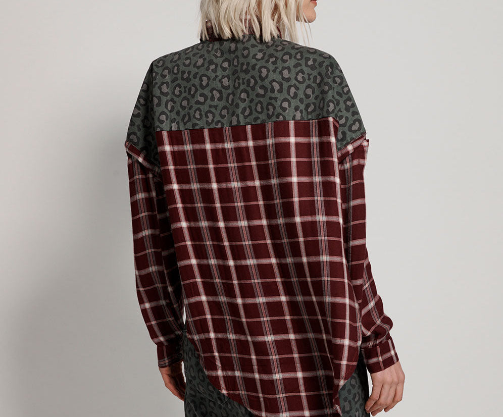 OXBLOOD CHECK MOTLEY SHIRT