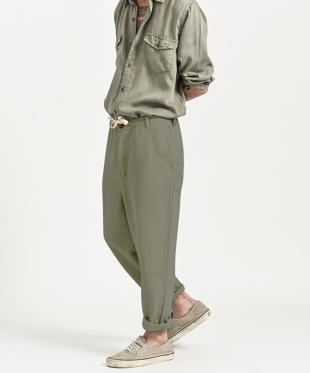 Products SAFARI RELAXED LINEN PANT KHAKI