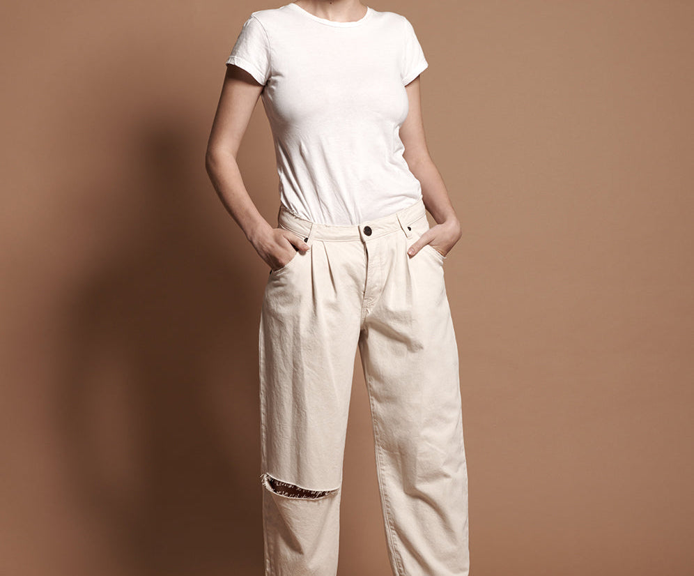 NASHVILLE CREAM SMITHS LOW WAIST WIDE LEG JEAN