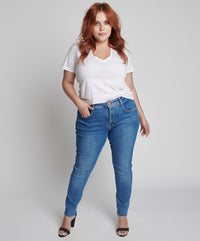 Freebirds Ii High Waist Stretch Skinny Denim Jeans - Pacifica