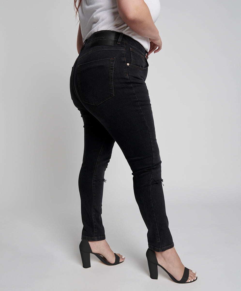 Products Freebirds Super High Waist Rigid Skinny Denim Jeans - Faded Black