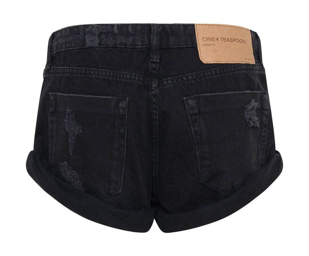 Double Black Bandit Low Waist Denim Short