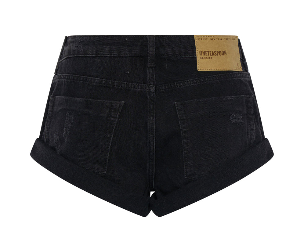 Bandits Low Waist Denim Shorts - Archived Double Black