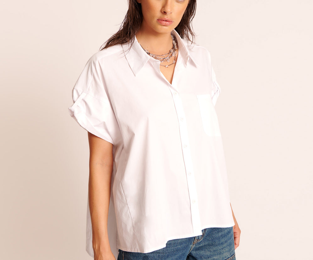 WHITE KINGS ROAD COTTON SHIRT