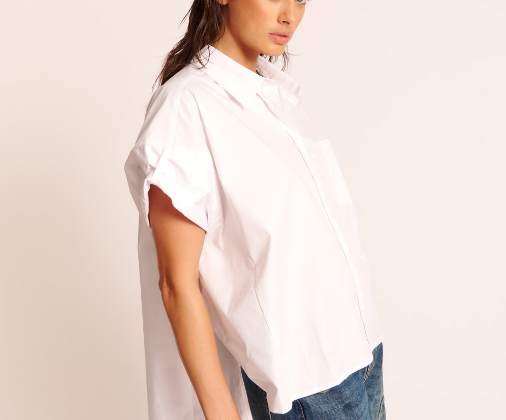 WHITE KINGS ROAD COTTON SHIRT