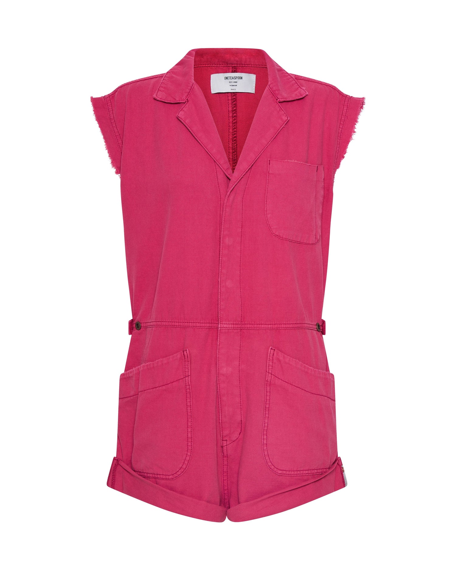 Pink Safari Bandit Overalls - Ruby