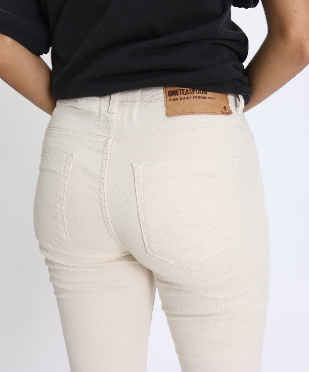Products Freebirds Ii High Waist Stretch Skinny Denim Jeans - Nashville Cream