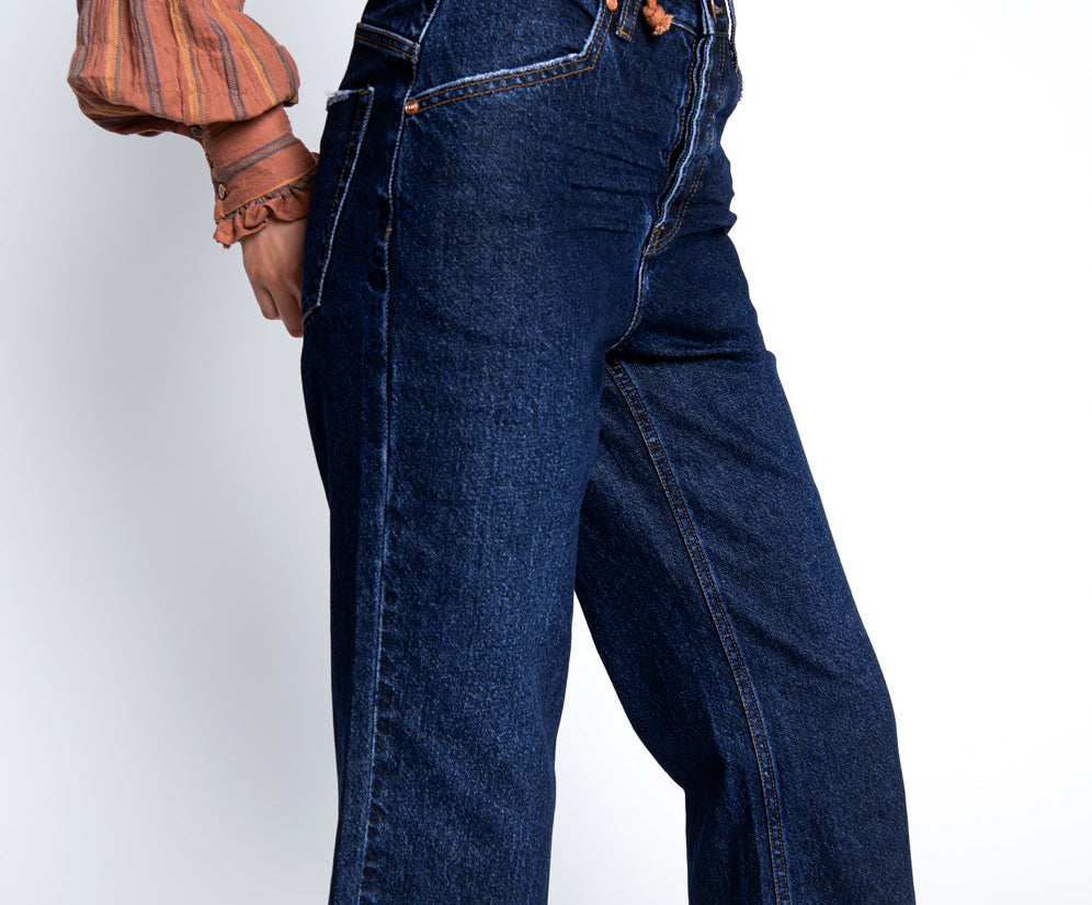 VIRGIN BLUE LIBERTINES HIGH WAIST CROPPED WIDE LEG