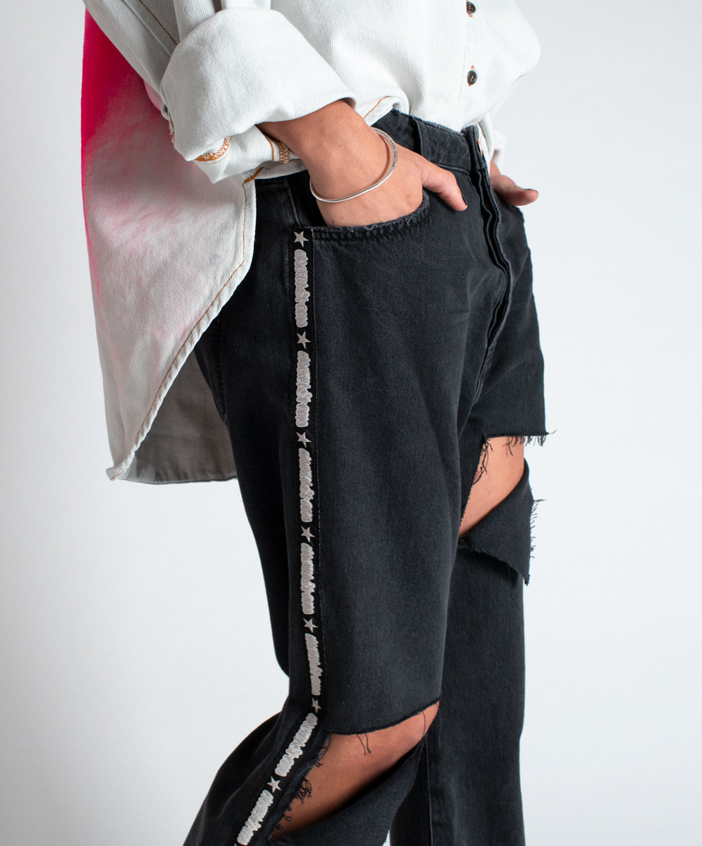 Products WORN BLACK SPORTS BANDITS RELAXED JEAN