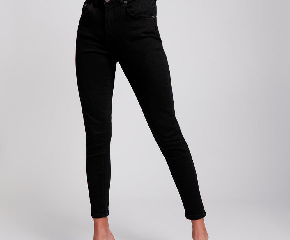 Freebirds Ii High Waist Stretch Skinny Denim Jeans - Deep Black