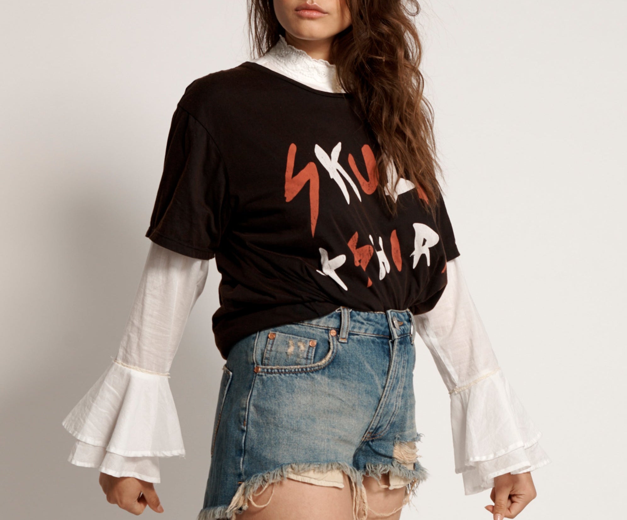 COLORADO LE WOLVES MID LENGTH DENIM SHORTS