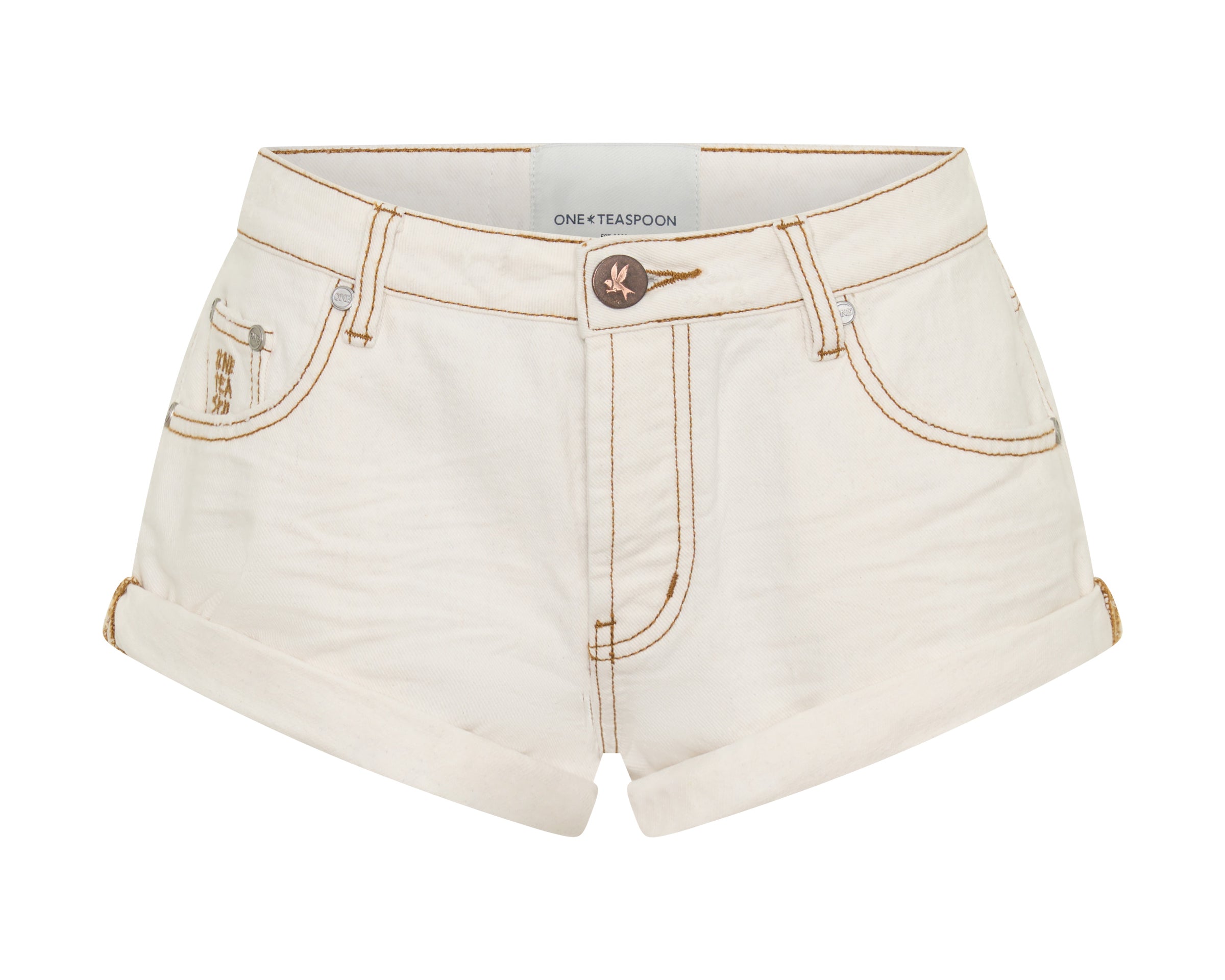 Bandits Low Waist Denim Shorts - White Beauty