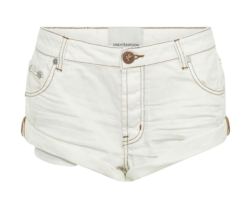 Bandits Low Waist Denim Shorts - White Beauty