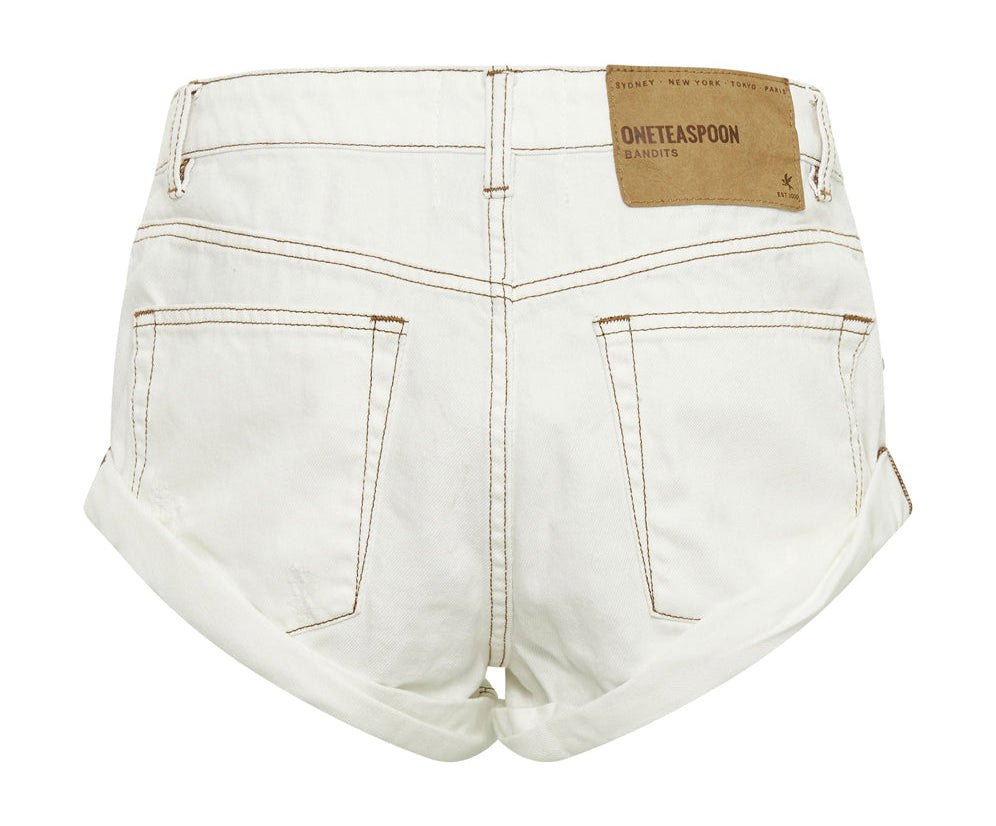 Bandits Low Waist Denim Shorts - White Beauty