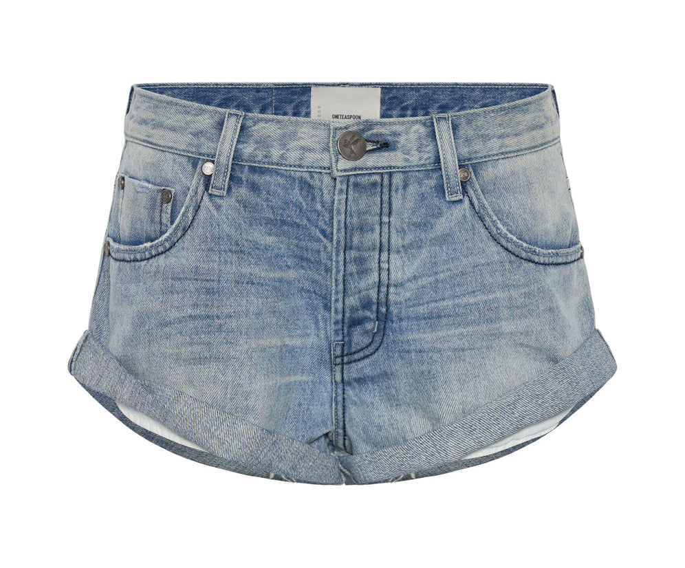 Bandits Low Waist Denim Shorts - Archived Salty Dog Blue