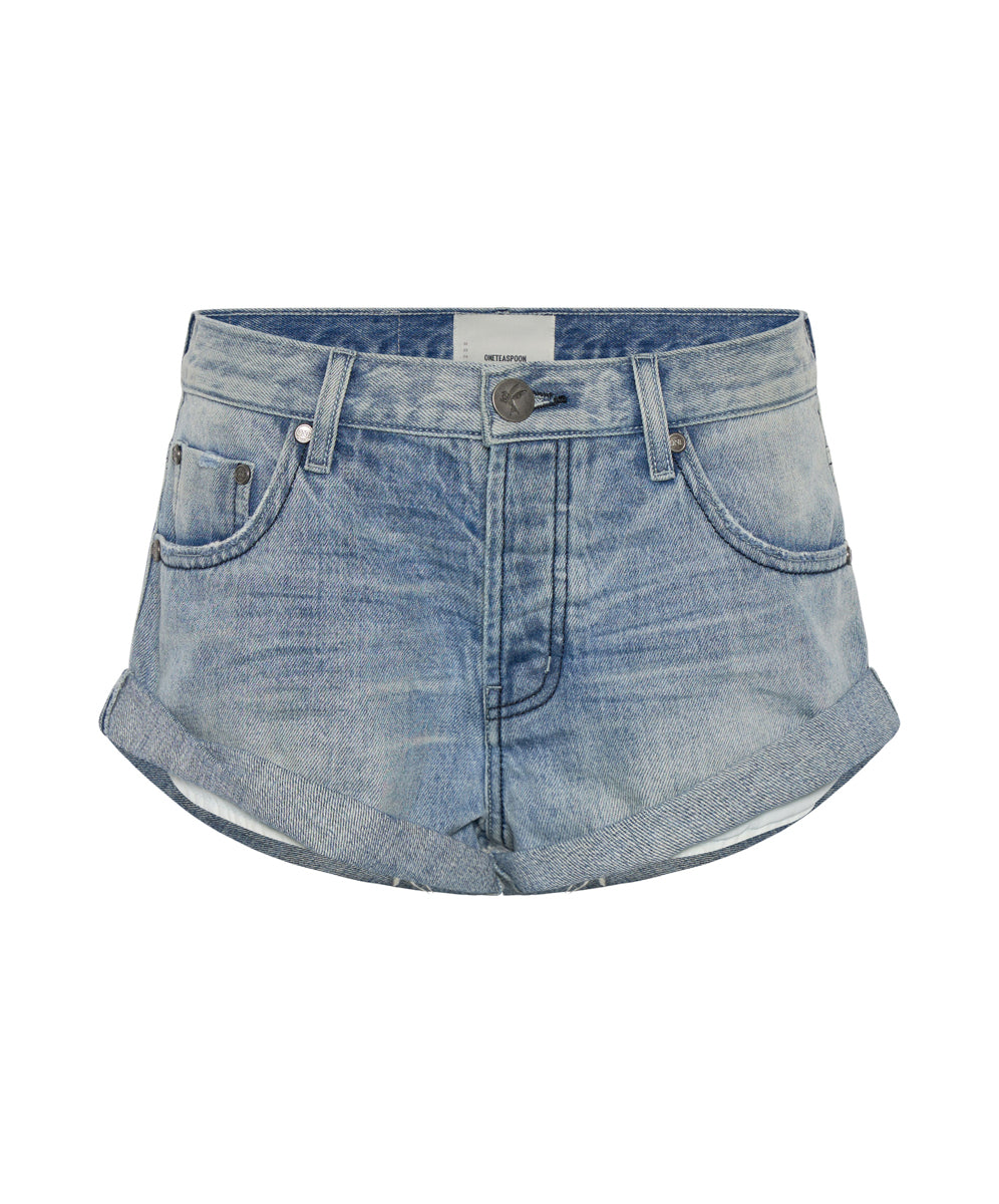 Bandits Low Waist Denim Shorts - Archived Salty Dog Blue