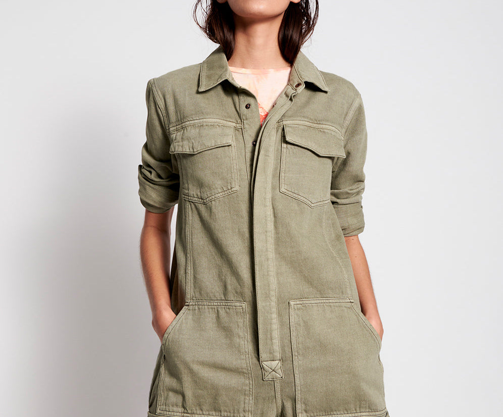 VINTAGE KHAKI CARGO PROPHECY JUMPSUIT