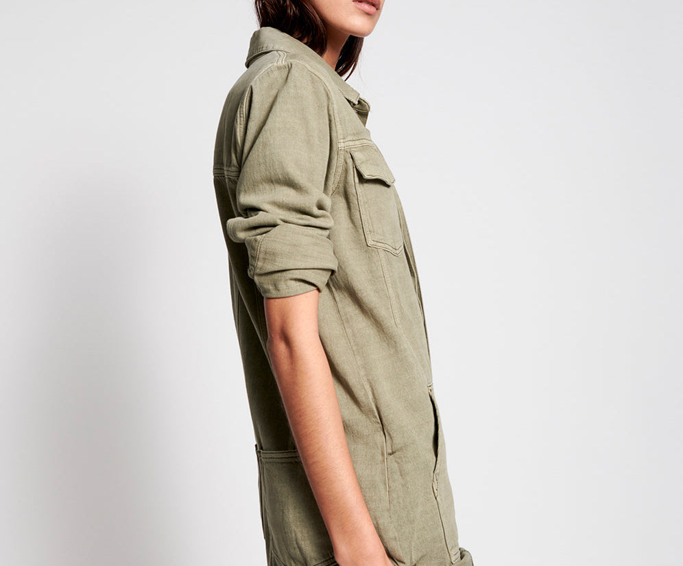 VINTAGE KHAKI CARGO PROPHECY JUMPSUIT