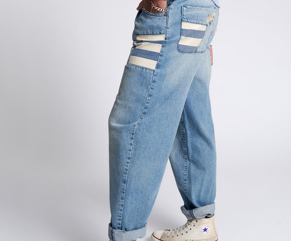 Smiths Low Waist Wide Leg Denim Jeans - Federal