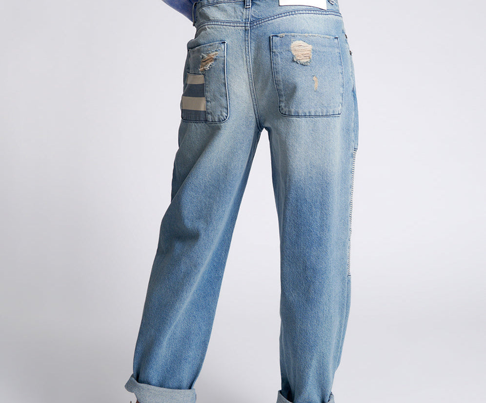 Smiths Low Waist Wide Leg Denim Jeans - Federal