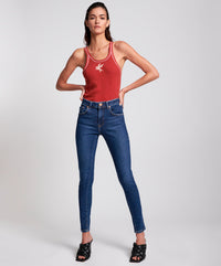Freebirds High Waist Rigid Skinny Denim Jeans - Soho Blue