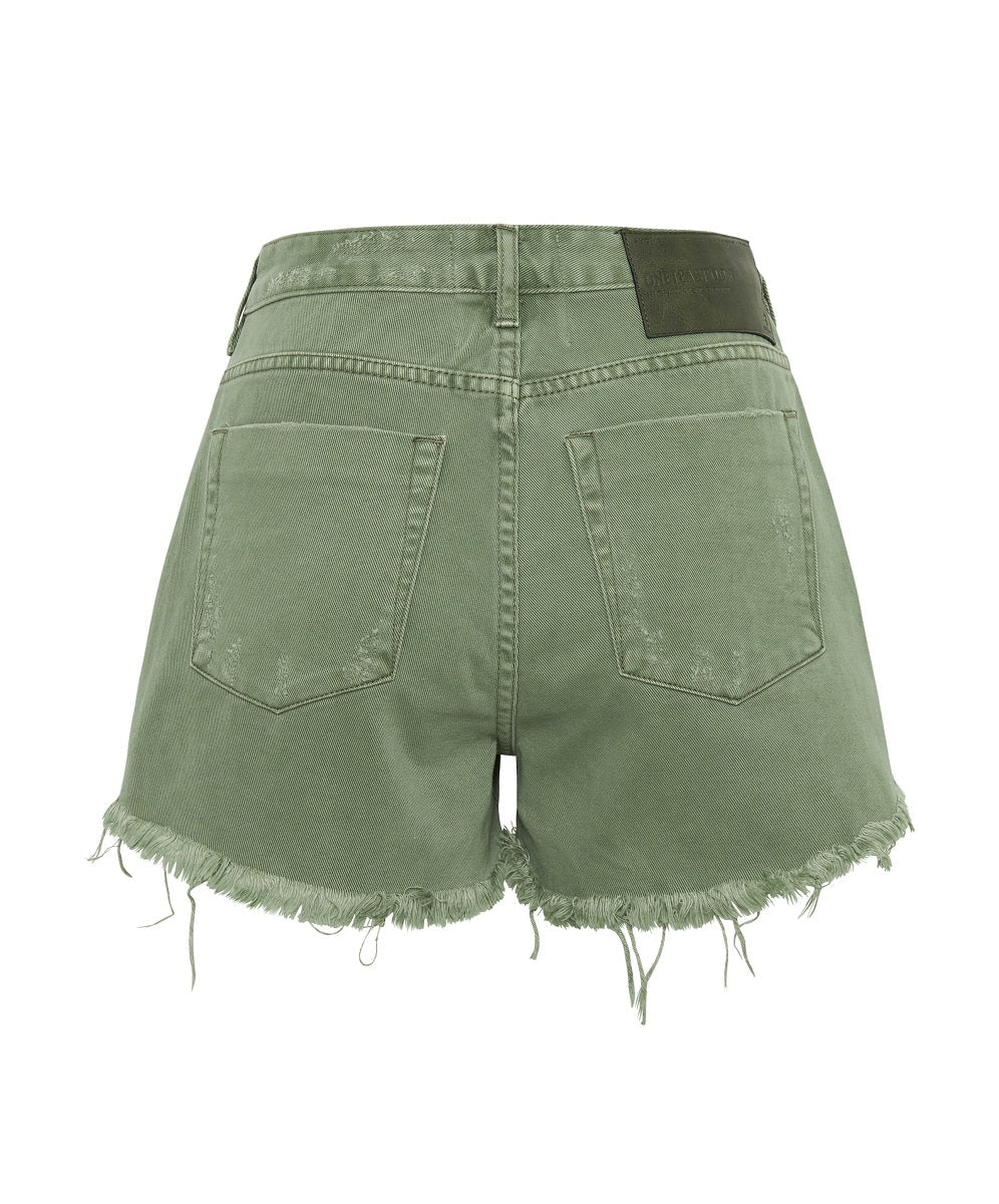 Bonitas High Waist Denim Shorts Super Khaki