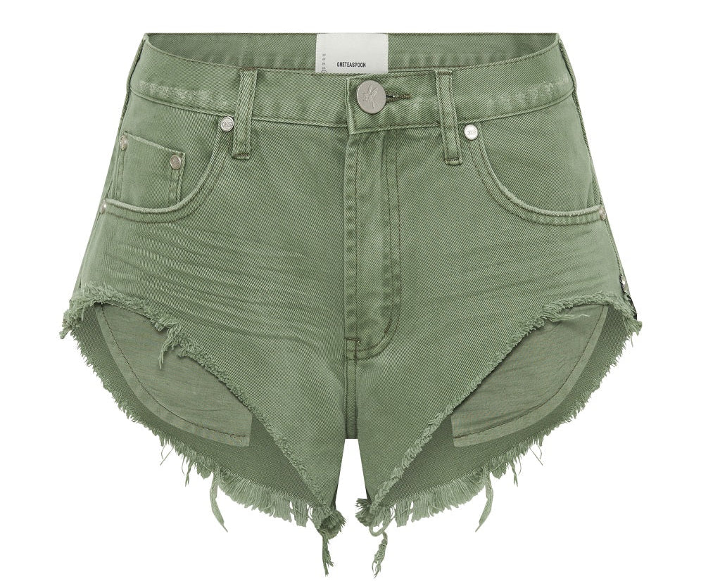Rollers Low Waist Denim Shorts - Super Khaki