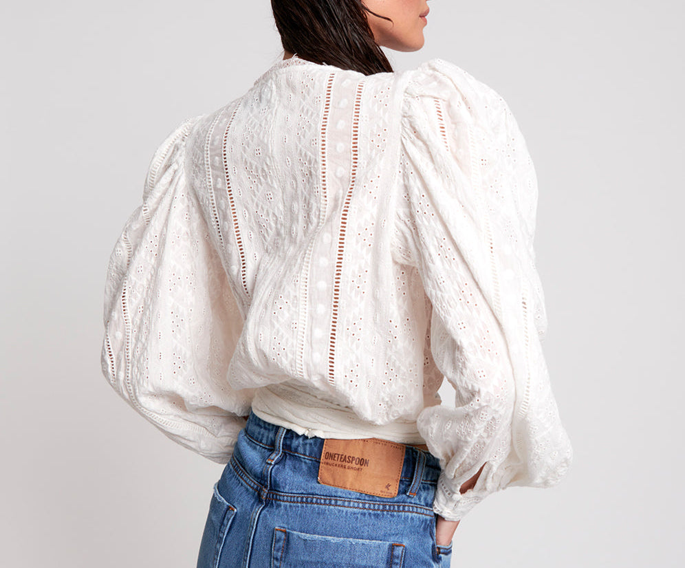 ETHEREAL COTTON WRAP TOP