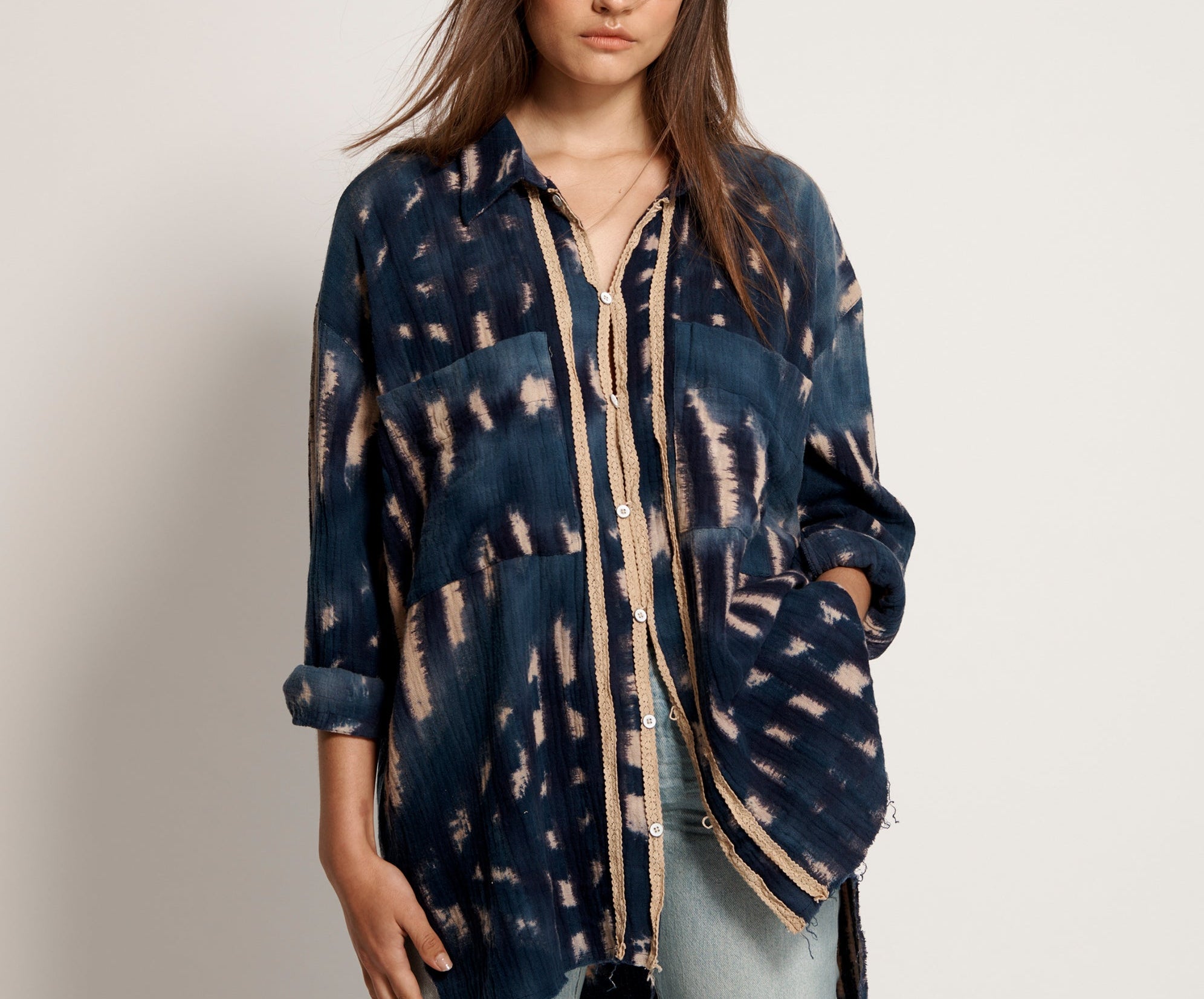HAND TIE DYE SANTORINI SHIRT