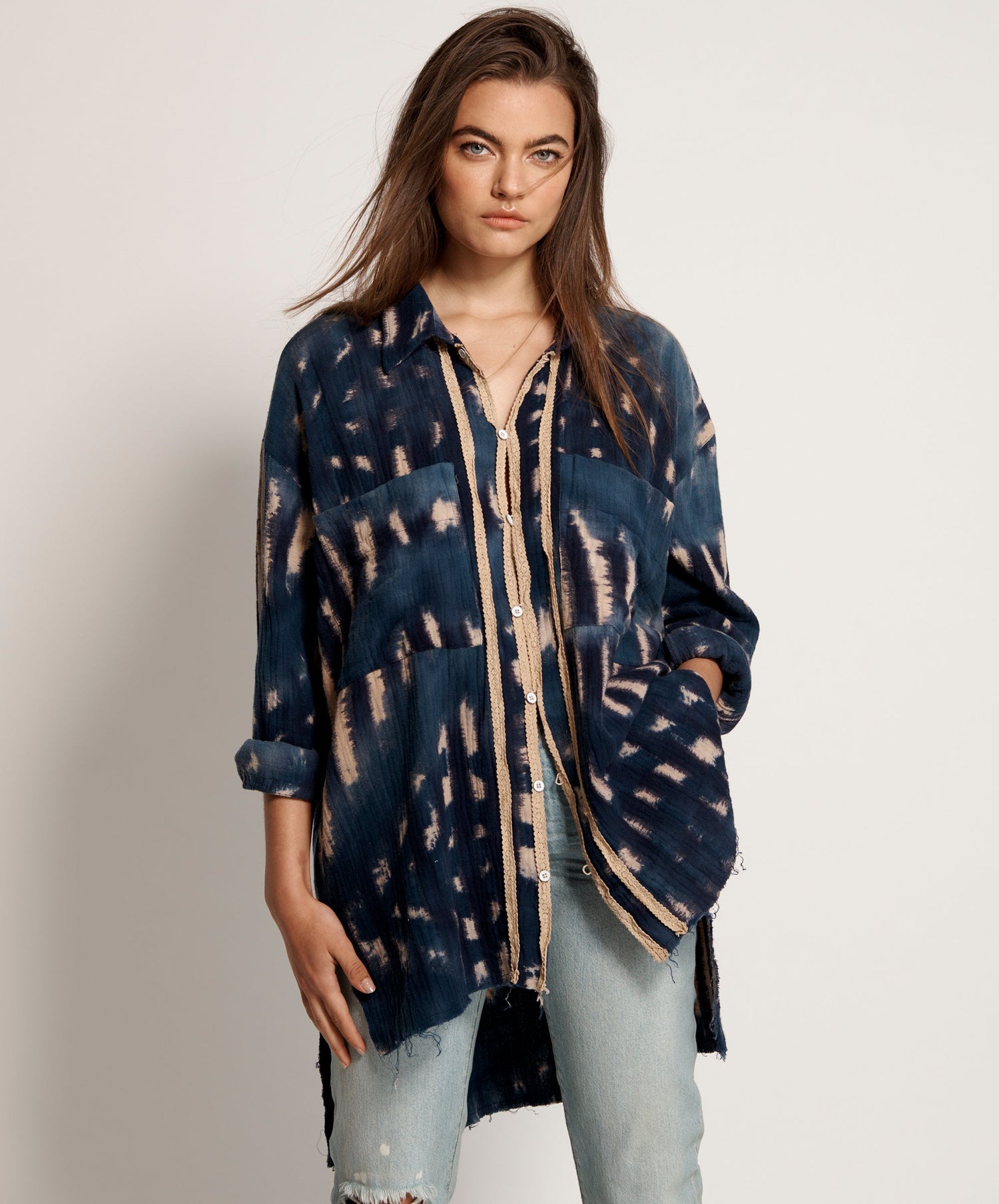Products HAND TIE DYE SANTORINI SHIRT